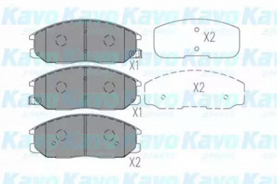 KAVO PARTS kbp7509 -  Комплект тормозных колодок, дисковый тормоз